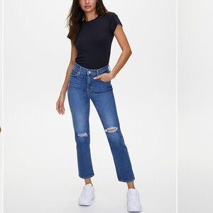 NWT Levi’s 724 High Rise Straight Crop New York Brawl Size 25